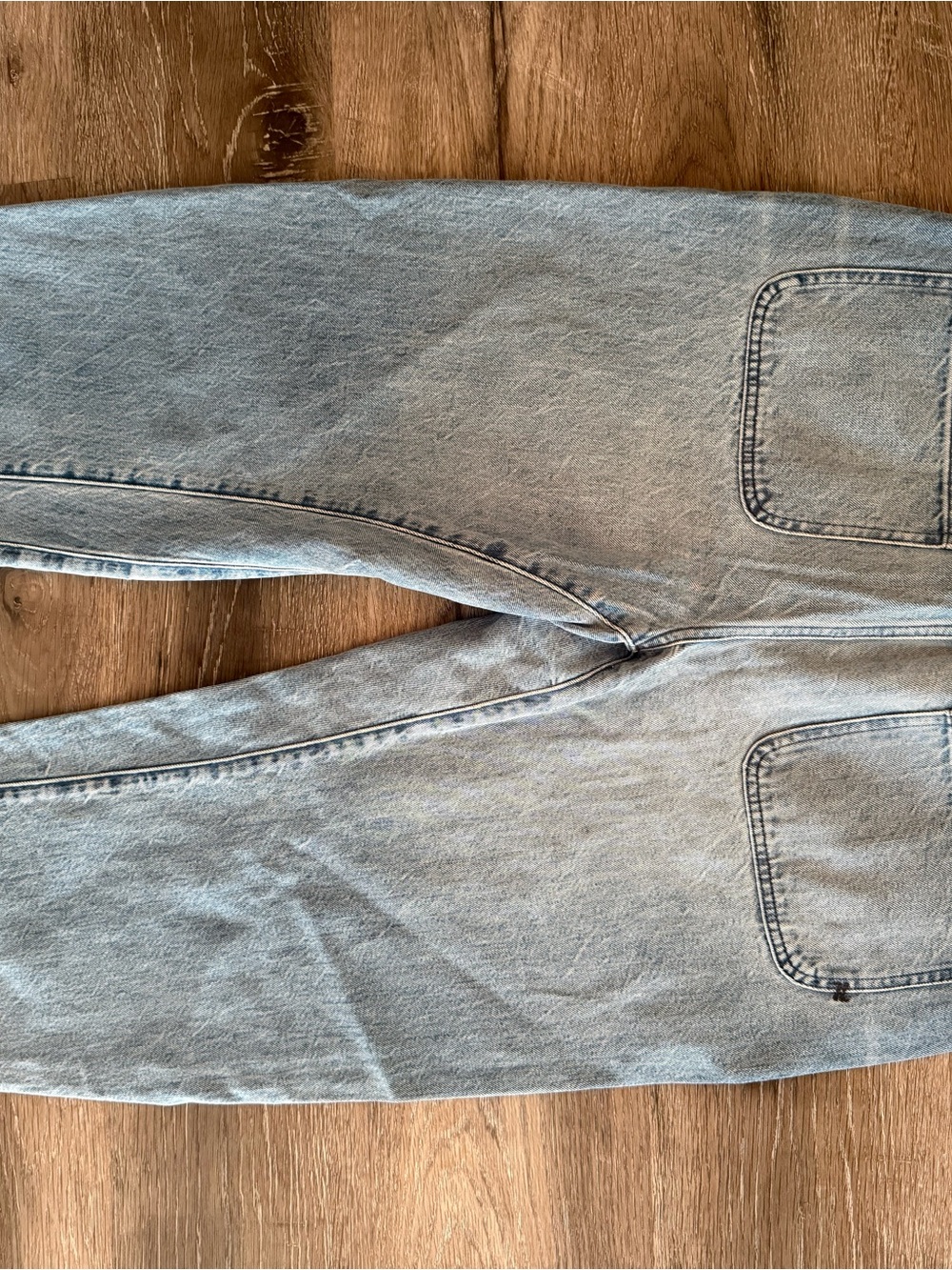 American Eagle Outfitters Light Blue Wide Leg High-Rise Jeans - Picture 3 of 3